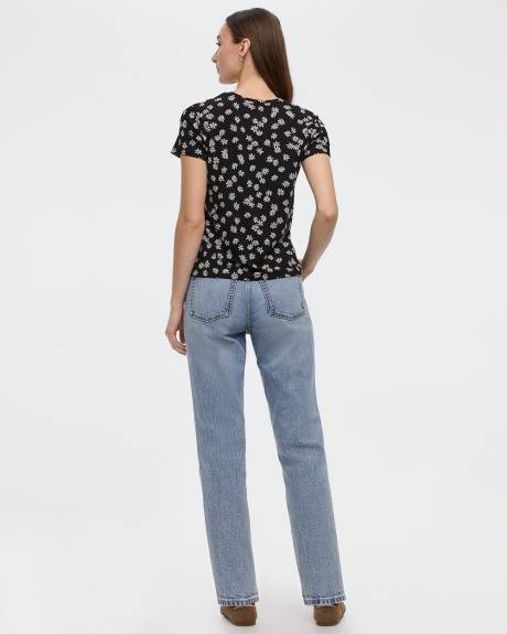 T-shirt &agrave; col rond - R Essentiels