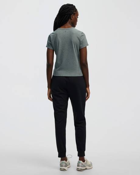 T-shirt c&ocirc;tel&eacute; &agrave; col rond et manches courtes - Dry-Lux (MD) Hyba