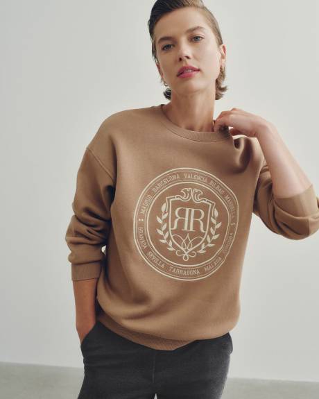 Long-Sleeve Crew-Neck Fleece Sweatshirt