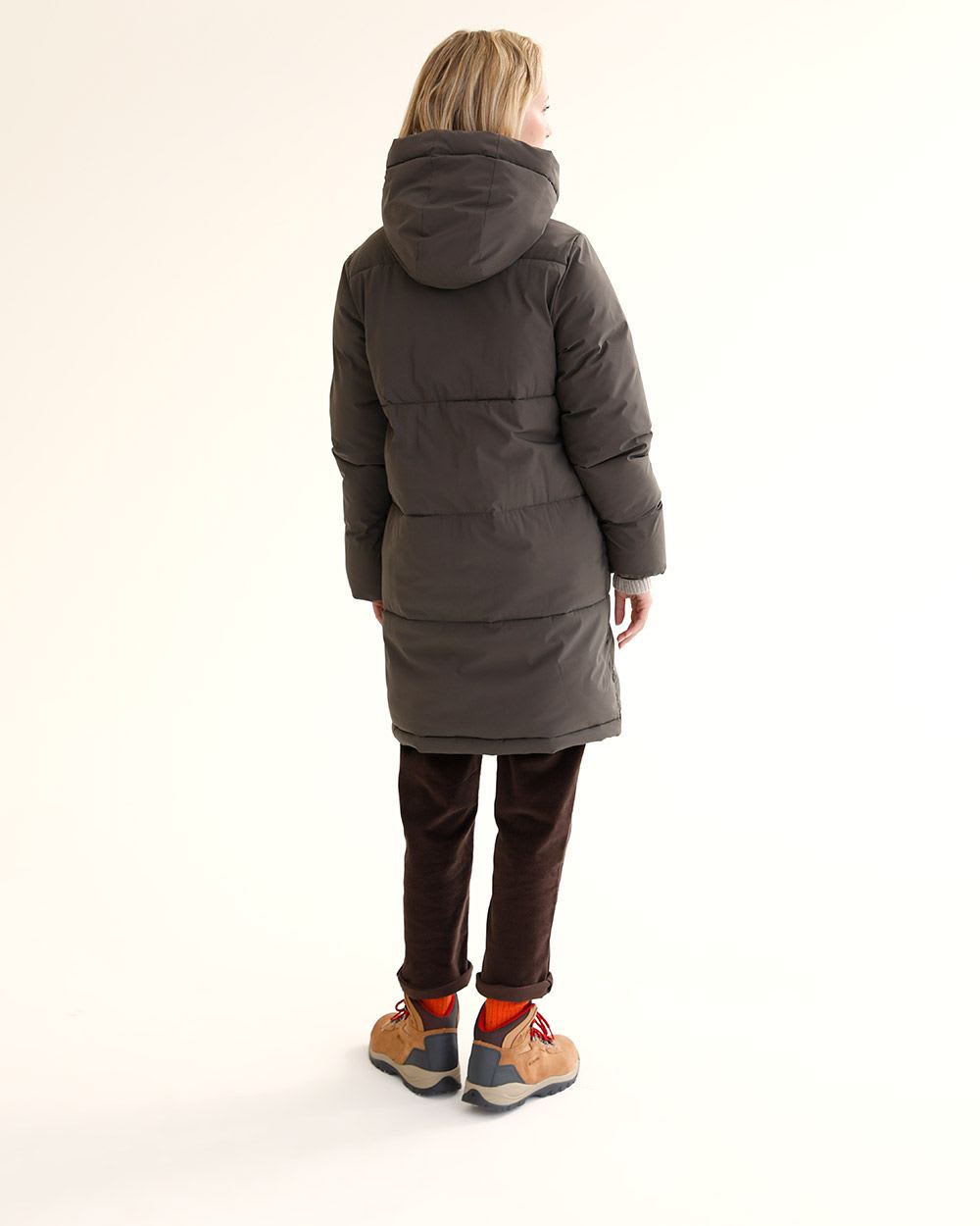 Mid-Length Faux Down Jacket