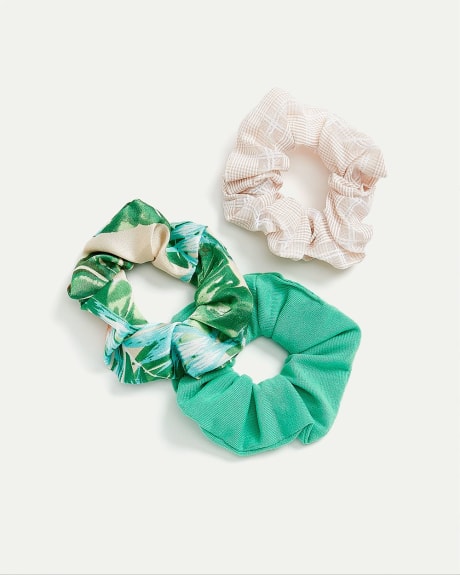 Floral Scrunchies, Set of 3