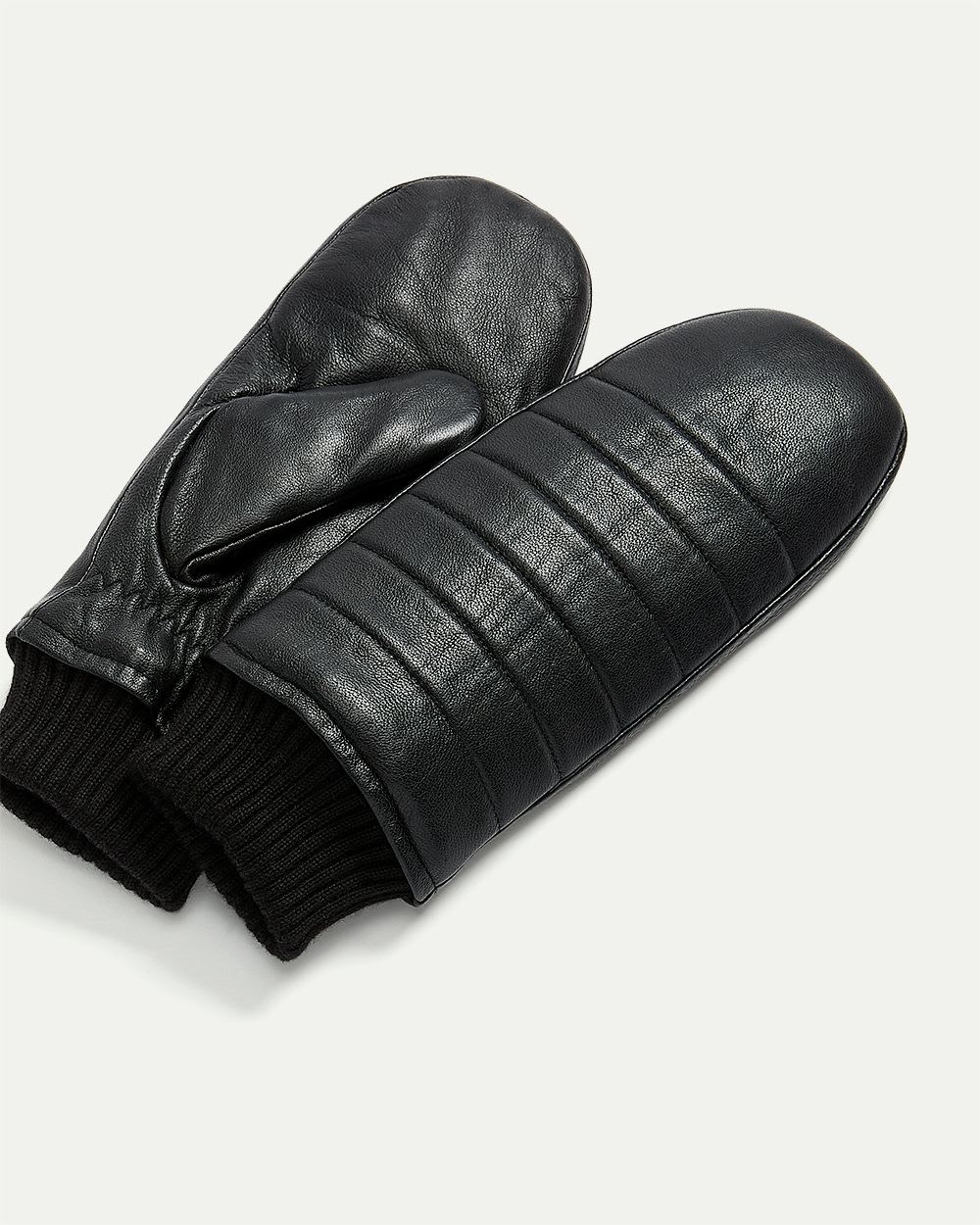 Puffy Leather Mitts