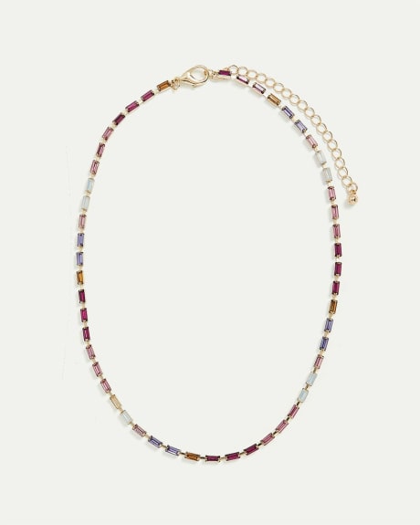 Double Layer Multicoloured Jewel Necklace