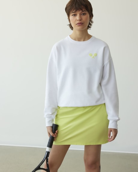 Long-Sleeve Crew-Neck Sweater with Crest, Hyba