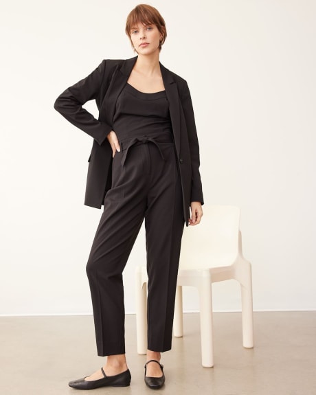 Tapered-Leg High-Rise Pant with Sash - The Timeless