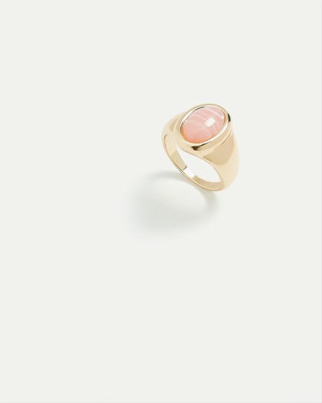 Ring with Oval Stone
