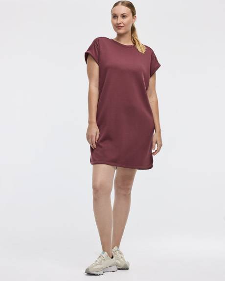 Robe à manches très courtes et col rond avec poches - Hyba