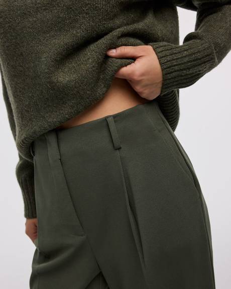 Pantalon en crêpe à taille haute et jambe large