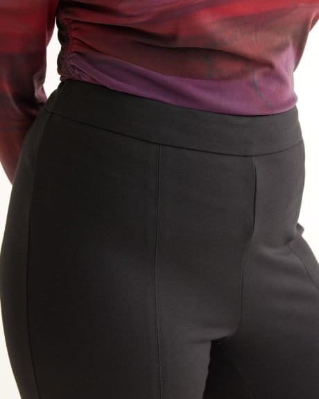 Pantalon taille haute et jambe évasée avec fente avant, Le Stretch Moderne - Petite