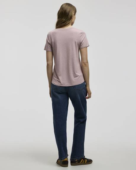 T-shirt &agrave; col V - R Essentials