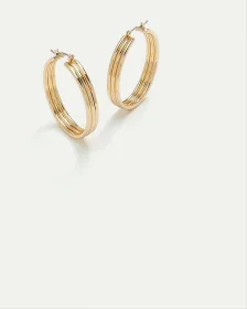 Large Hinged Hoops with Ridges
