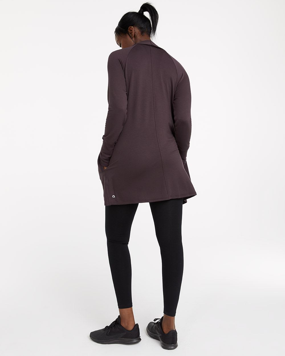 Long-Sleeve Open Cardigan with Side Pockets, Hyba