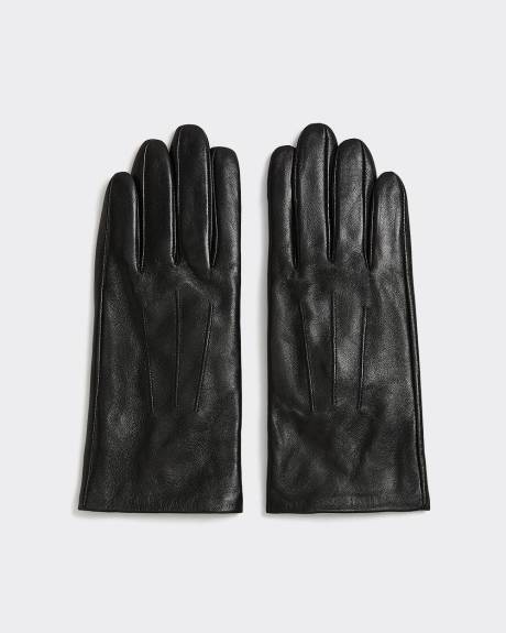 Tech-Friendly Leather Gloves
