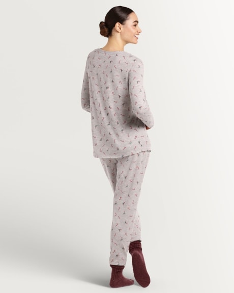 Pyjama à imprimé cannes de bonbon