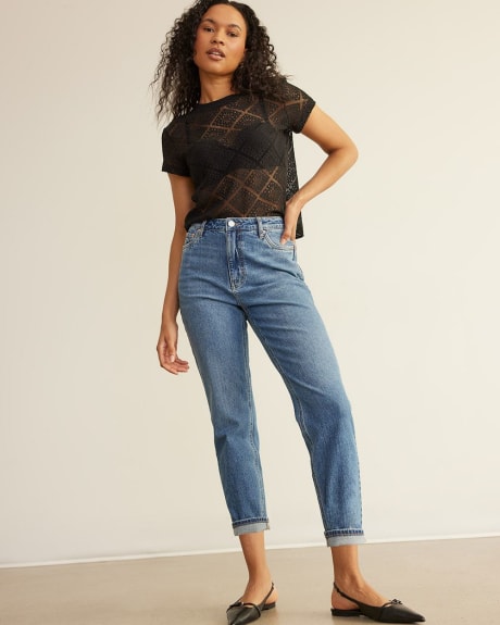 Tapered-Leg Super High-Rise Jean, The Mom Jeans - Tall