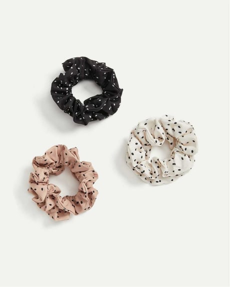 3-Pack Dotted Scrunchies
