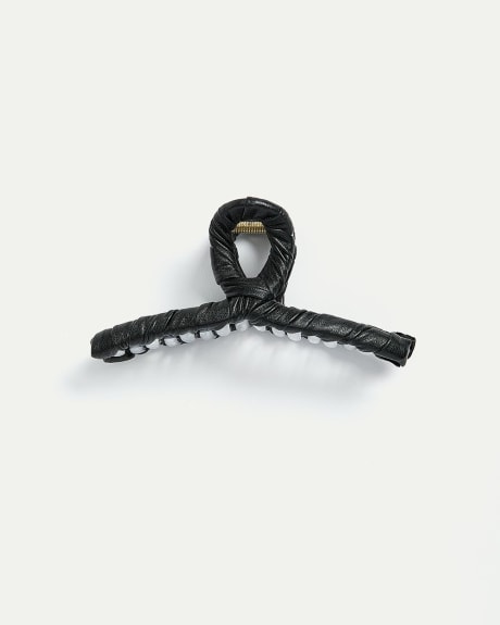 Faux Leather Claw Clip