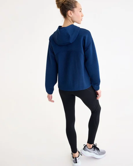 Hooded Pullover with Adjustable Hem