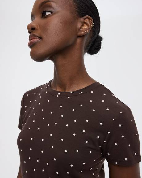 T-shirt &agrave; col rond - R Essentiels