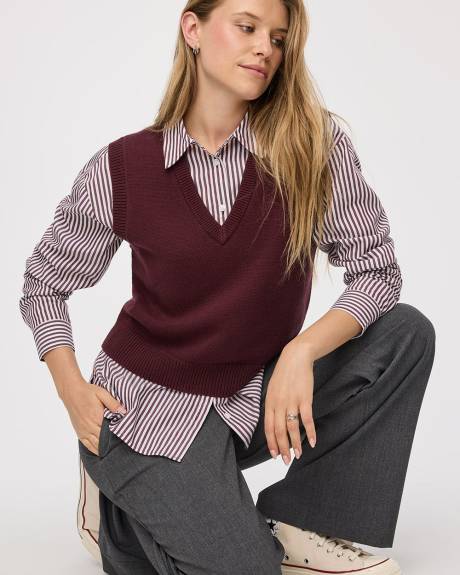 Débardeur en tricot à col V