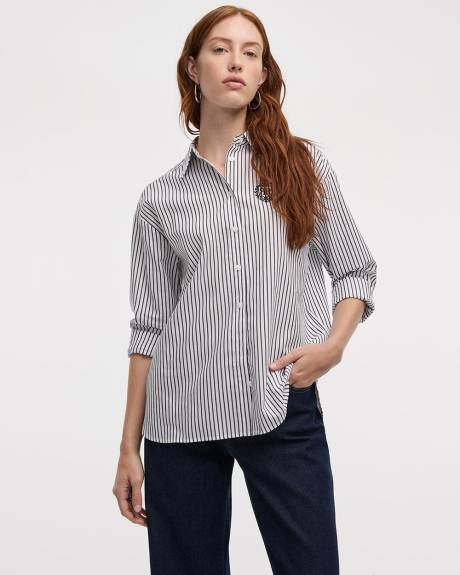Chemise rayée à manches longues