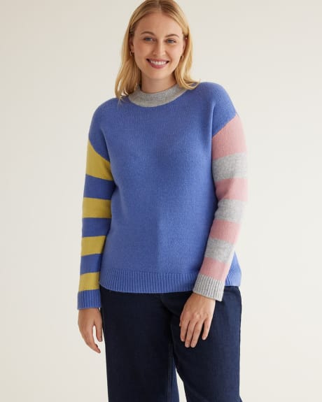 Long-Sleeve Mock-Neck Sweater