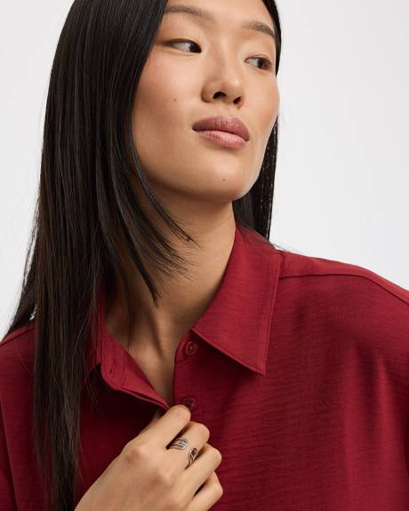 Long-Sleeve Buttoned-Down Blouse