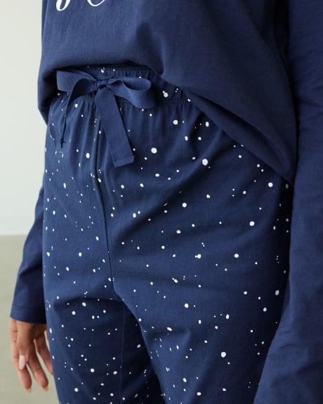 Long-Sleeve Top and Jogger Pyjama Set