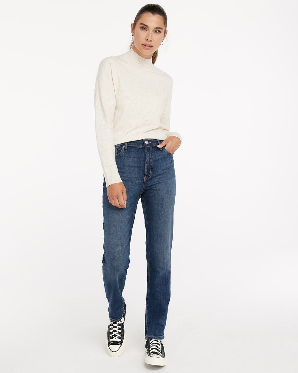 High-Rise Medium Wash Jean with Slim Leg, The Vintage