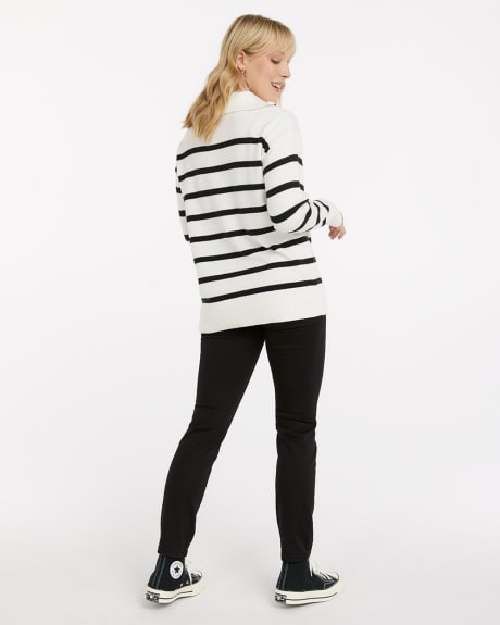 Striped Half-Zip Pullover