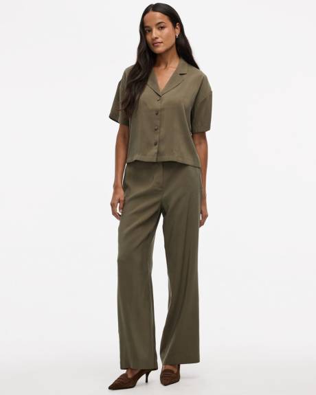 Wide-Leg High-Rise Pant - Petite