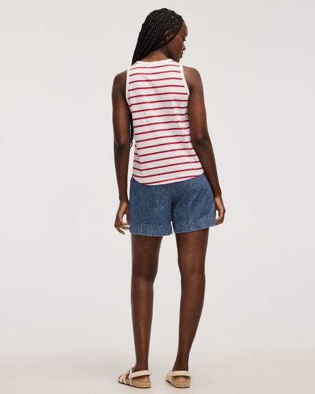 Striped Crew-Neck Tank
