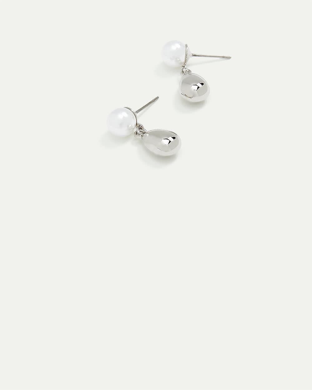 Earrings with Pearl Pendants