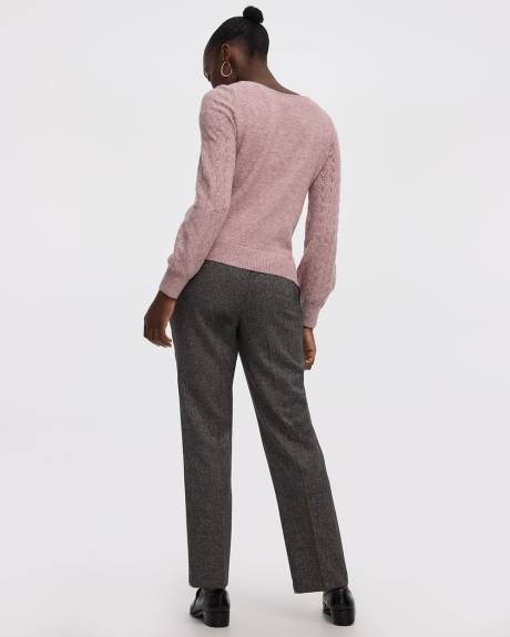 Pull DouceMaille à manches longues ballons et col V