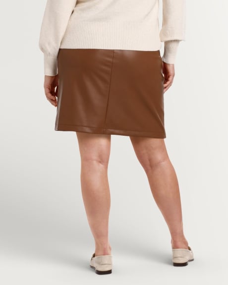 A-Line Vegan Leather Skirt