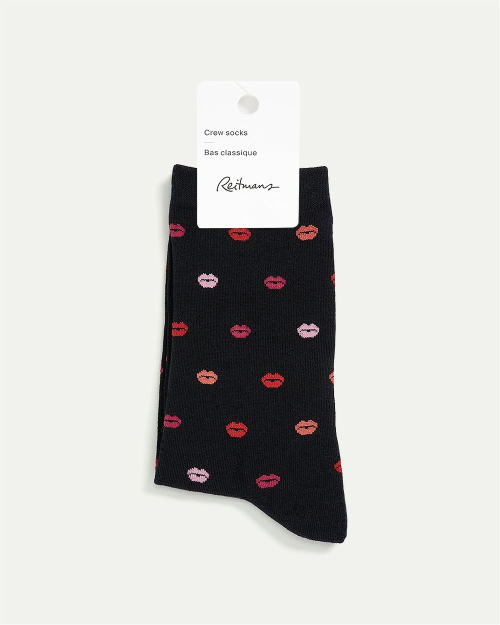 Cotton Socks with Red Lips