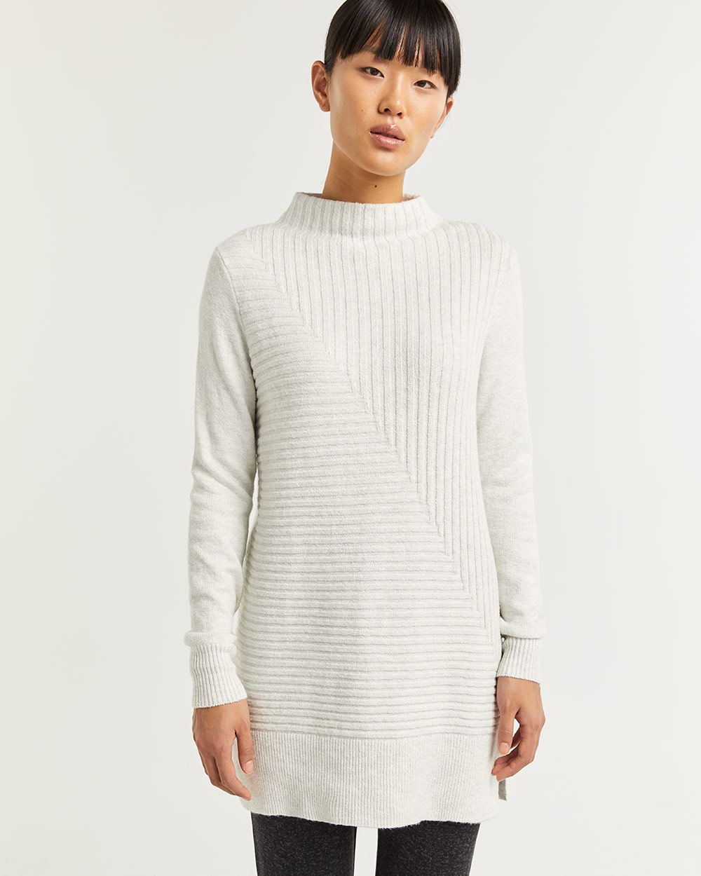 Funnel Neck Ribbed Tunic Sweater | Reitmans