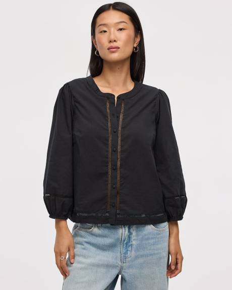 Blouse avec détails brodés