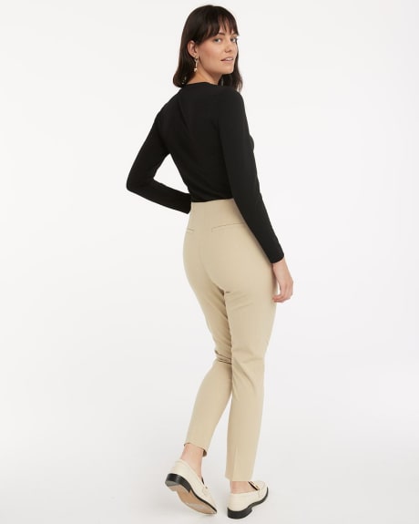 Solid High-Rise Tapered-Leg Pants - Tall