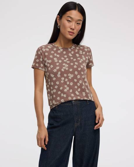 T-shirt &agrave; col rond - R Essentiels