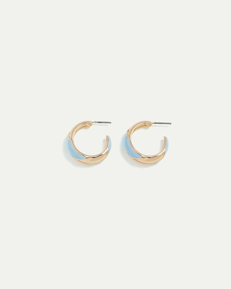 Small Hoops with Enamel