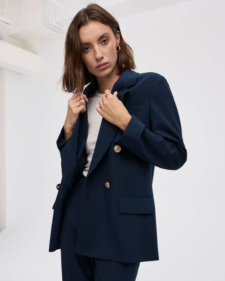 Veston à boutonnage double avec écusson