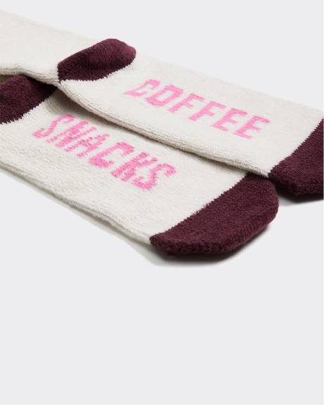 Bas d'hiver avec citation