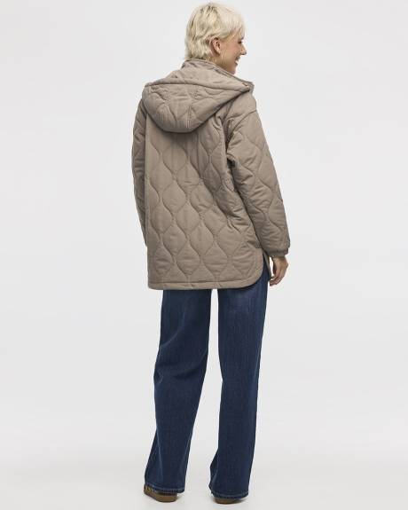 Quilted Jacket with Removable Hood