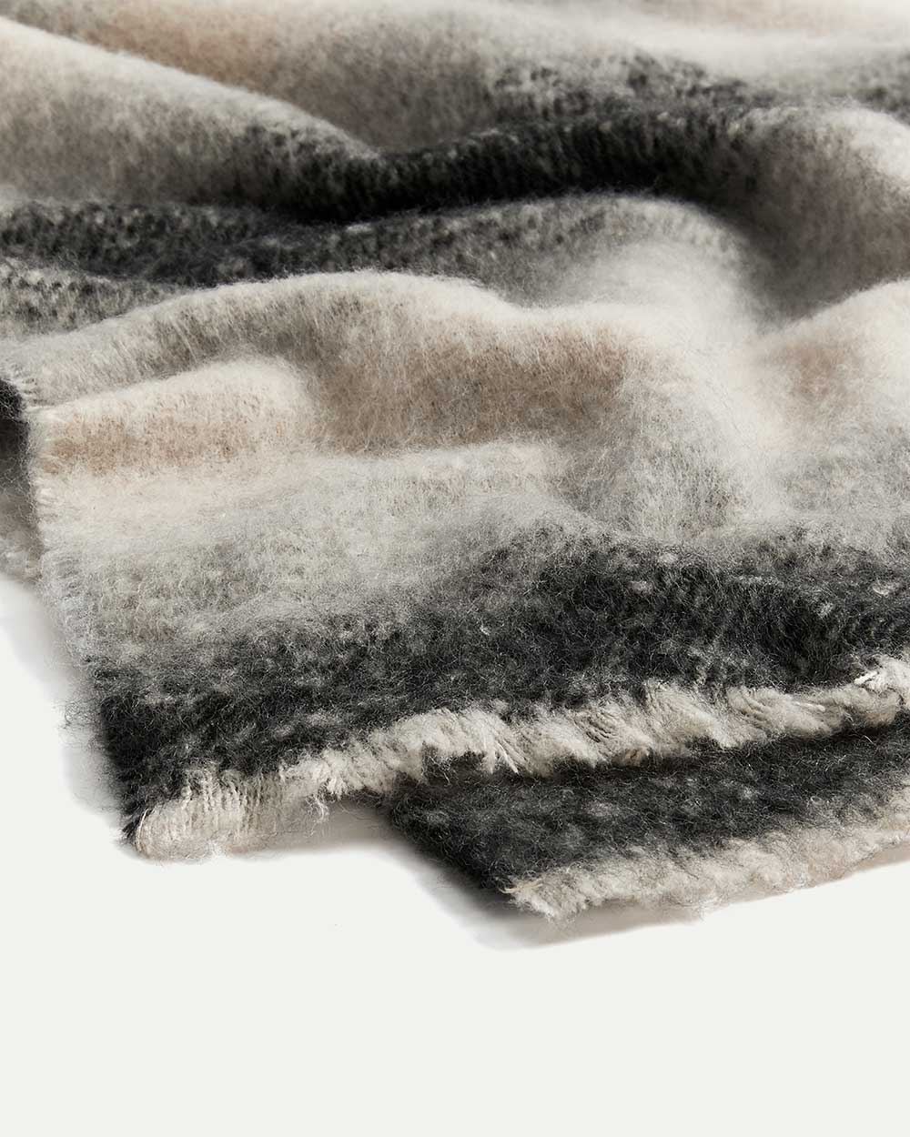 Striped Greyscale Blanket Scarf