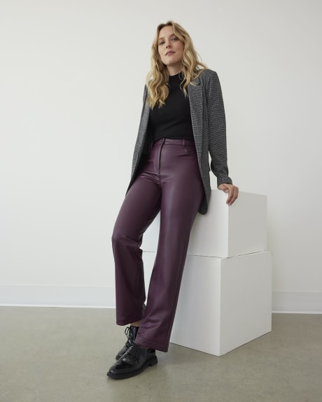 Straight-Leg High-Rise Faux Leather Pants - Tall