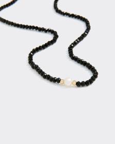 Beaded Short Necklace with Freshwater Pearl