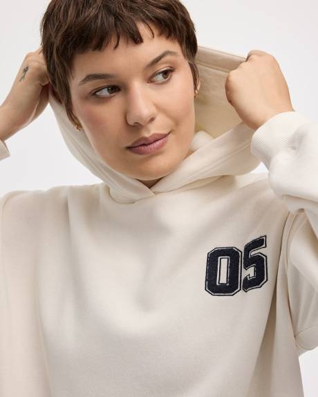 Pull imprimé graphique à capuchon en molleton - Hyba