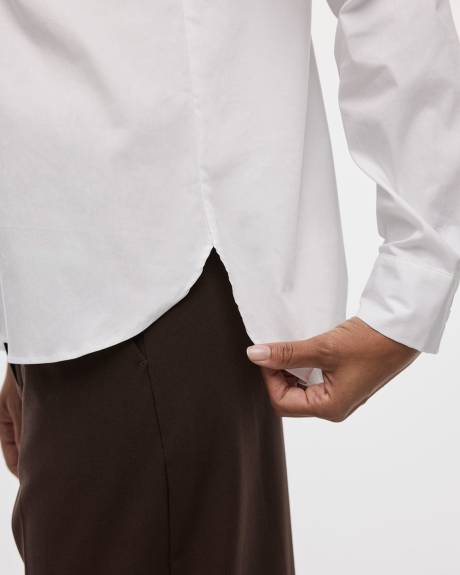 Chemise en popeline à manches longues avec poche - R Essentials