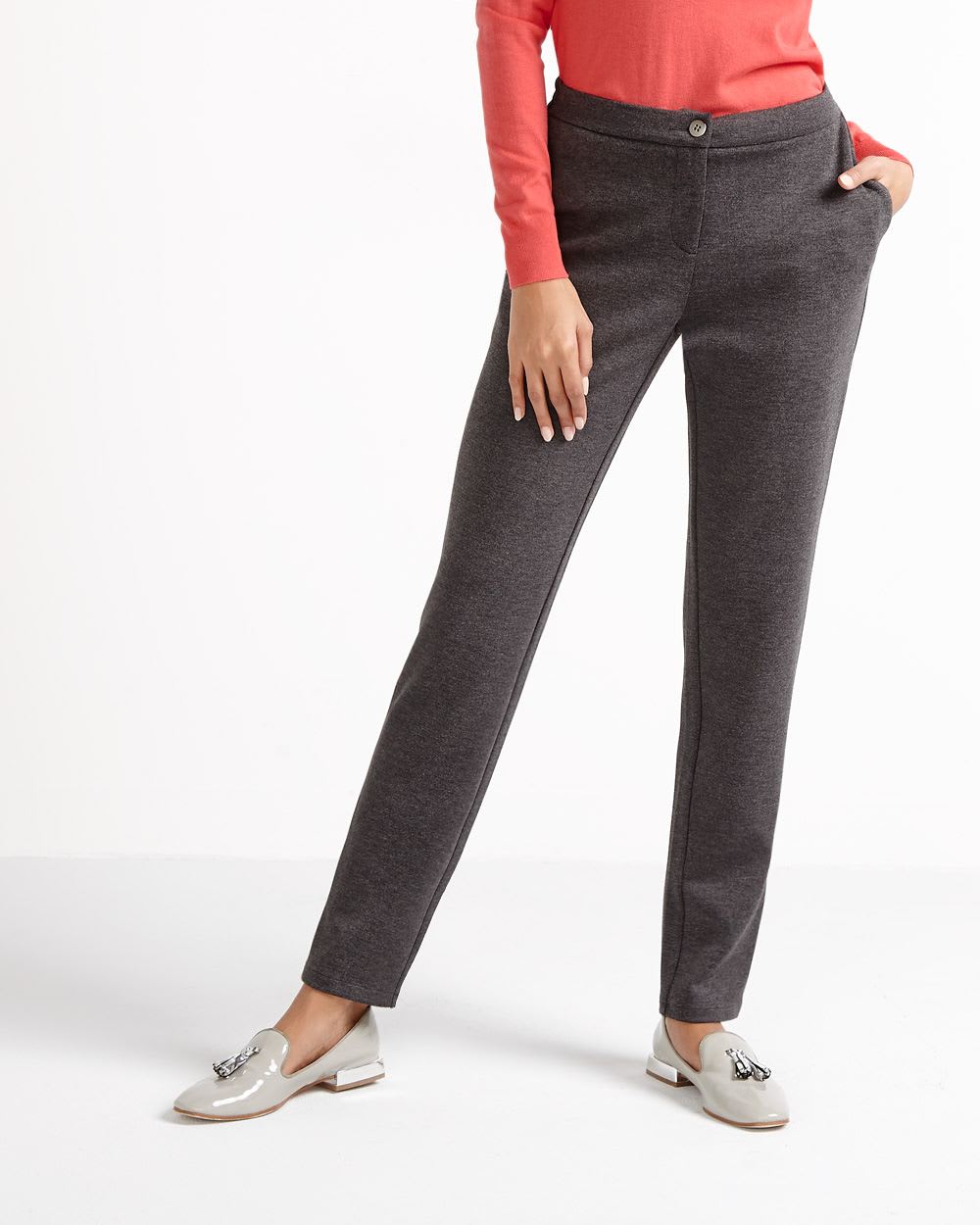 women's slim leg knit pants